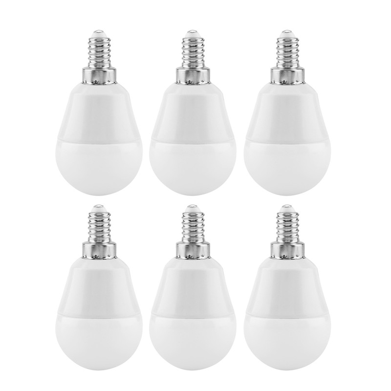 6pcs E12 5W LED Bulb Warm White Light Candelabra Daylight
