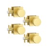 Asidrama 4 Pack Privacy Gold Door Knob with Lock, Brush