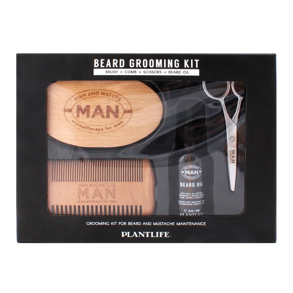 Plantlife Grooming Kit for Men - Ultimate Beard Grooming Kit - Made in USA 10 ml