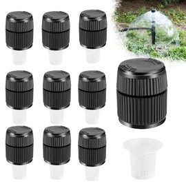 FULAIERGD 10 Pack Sprinkler Bubbler Heads Adjustable Water Flow Mushroom Irrigation Bubbler Head for 1/2 inch Male Thread,Drip Irrigation Spray Emitters Heads for Tree,Shrubs,Garden Watering System