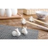 speed mao Cute Rabbit Ceramic Chopsticks Rest Caratory, Set of