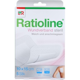 RATIOLINE Wound Dressing 15 x 10 cm Sterile Pack of 5