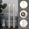 Tuanse 24 Pack Christmas Flameless Flicker Taper Candles with Remote