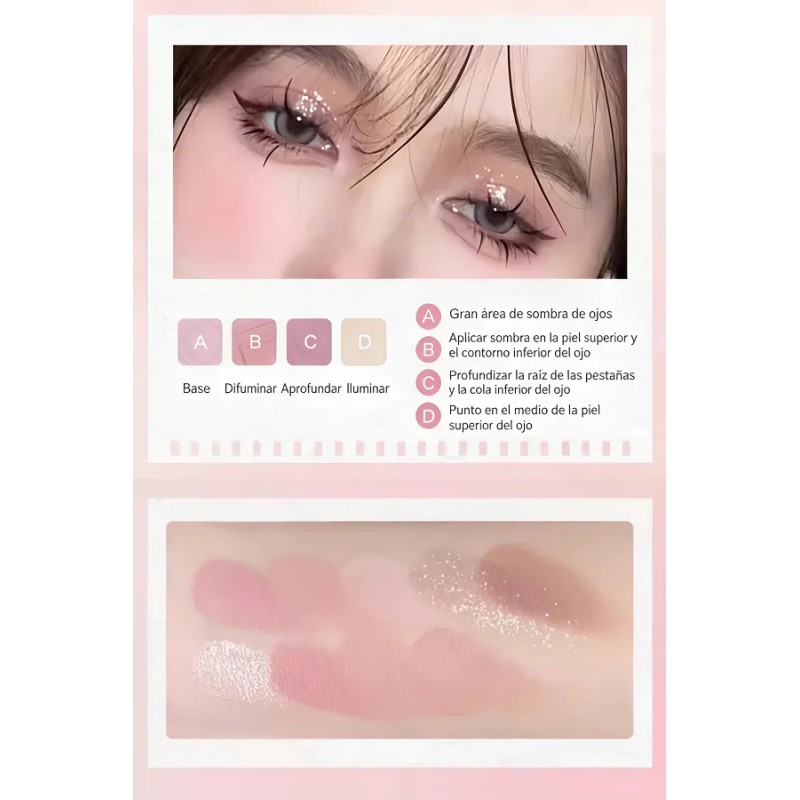 Paleta De Sombras De Ojos Tangram: Tonos Tierra Brillantes Y