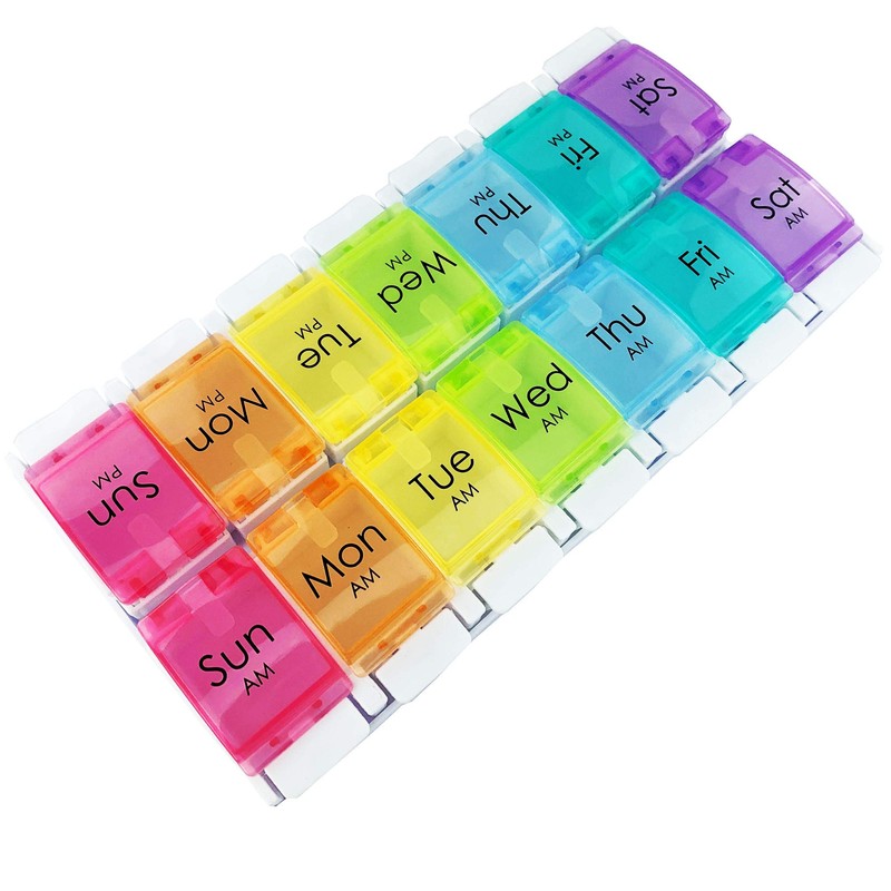 JFA Medical Weekly Pill Box Organiser/Reminder for Medicines Supplements, Vitamins,