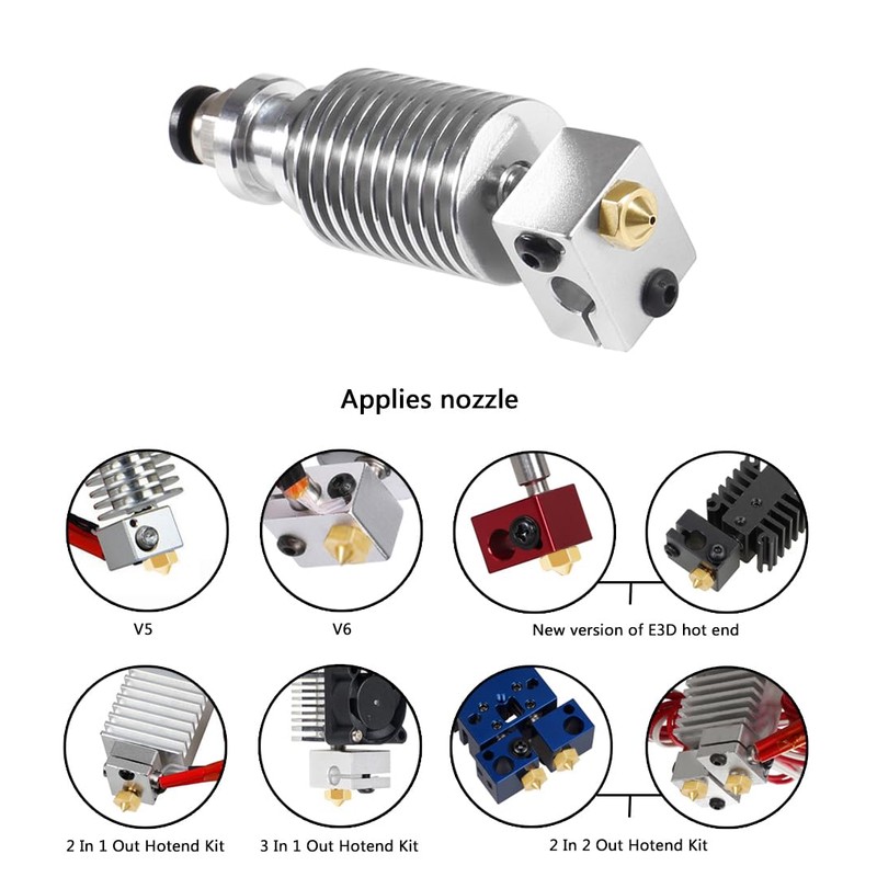 Aokin 10 Pcs Extruder Nozzles 3D Printer Brass Nozzles for