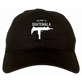 Kings Of NY Welcome to Guatemala Uzi Machine Gun City 6 Panel Dad Hat Cap Black