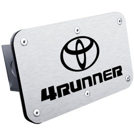Au-TOMOTIVE GOLD Dual Logo Trailer Hitch Plug for Toyota 4Runner (Brushed Chrome)