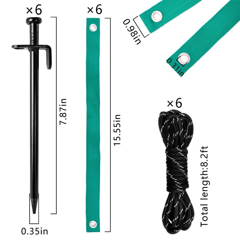 Pack 18 Heavy Duty Steel Tree Stake Kits with Tree