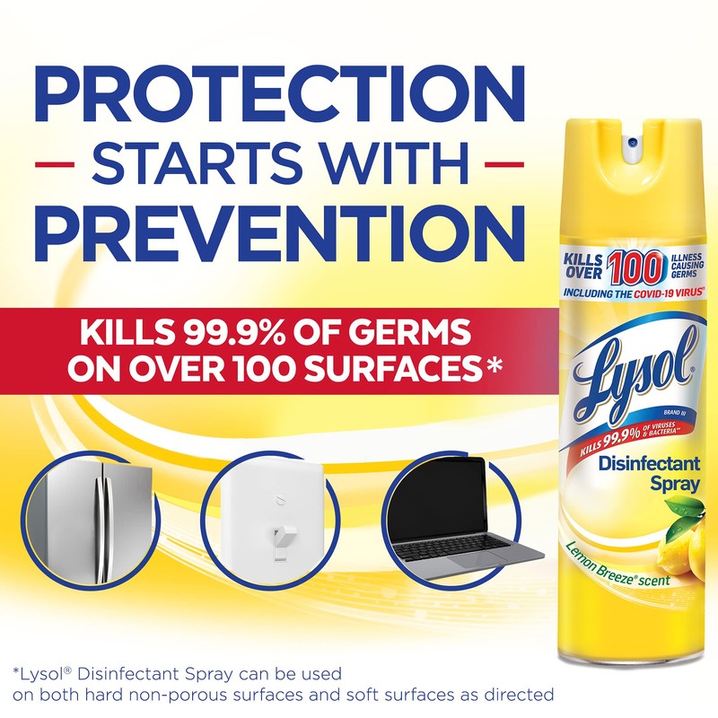 Lysol Disinfectant Spray, Sanitizing And Antibacterial Spray, For Disinfecting And