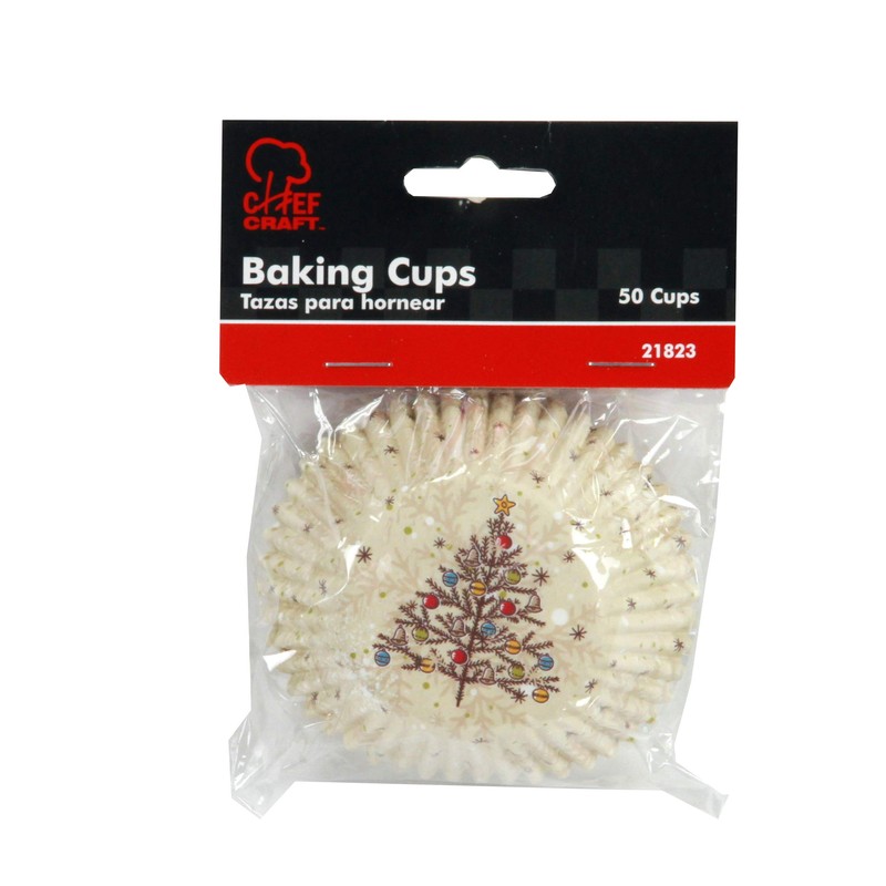 Chef Craft 50 Count Cupcake Liners, One Size, Off-White/Green/Blue/Yellow/Red