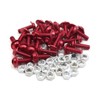 uxcell 30pcs M6 Red Aluminum Alloy Hex Socket Head Motorcycle