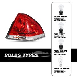 SOCKIR Headlight & Taillights Assembly Set for 2006-2013 Chevy Impala / 2014-2016 Impala Limited / 2006-2007 Chevy Monte Carlo Black Housing with Amber Reflector