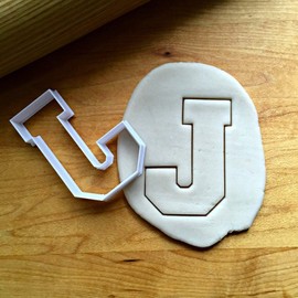 Sweet Prints Inc Varsity Letter J Cookie Cutter - Dishwasher Safe