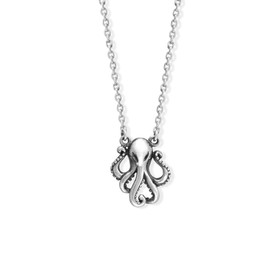 Boma Jewelry Sterling Silver Octopus Necklace, 16 Inches