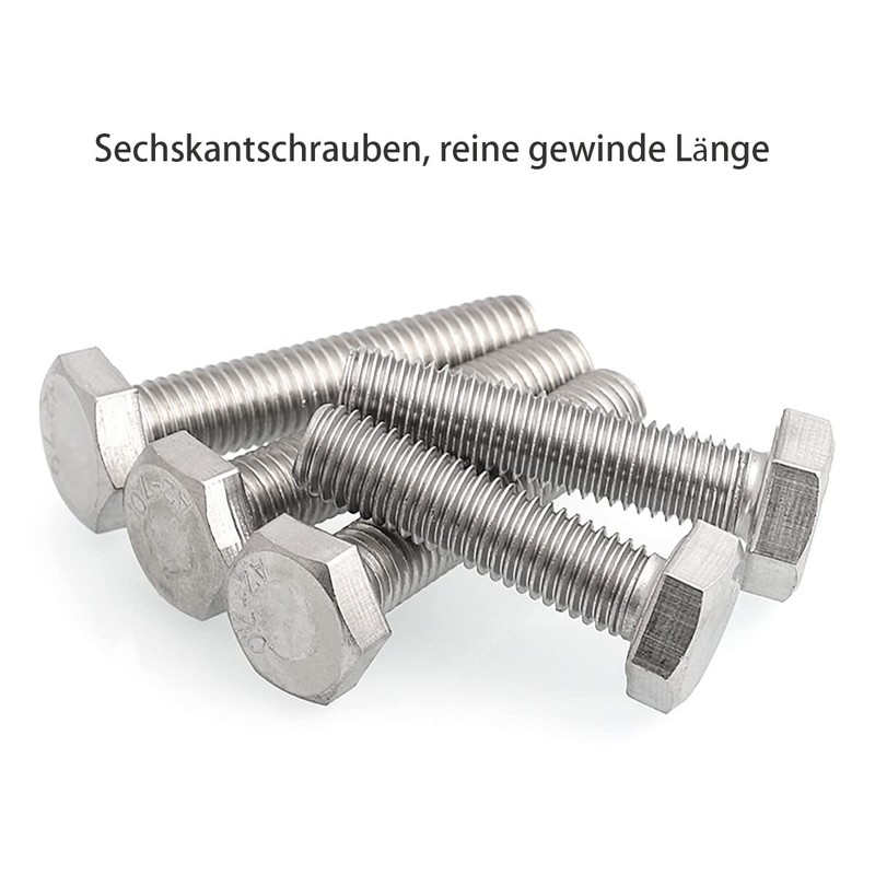 60 Pieces M5 x 30 Stainless Steel Hexagon Screws with
