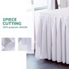 Surmente Tablecloth 14 ft Polyester Table Skirt for Weddings, Banquets,