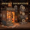 CUTEROOM Book Nook Kit for Adults, 3D Wooden Puzzle DIY
