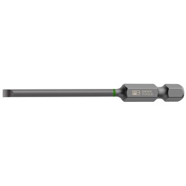 PB Swiss Tools 1/4" PrecisionBit for Power Tools w/ nanocoating for Slotted Screws, long-type size 2