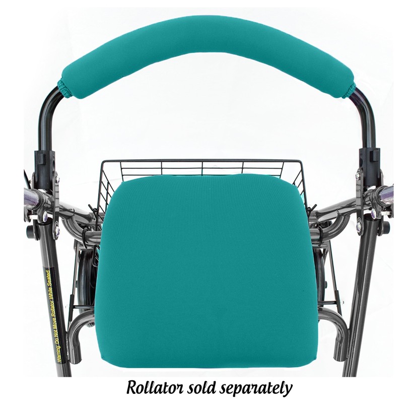 Top Glides Universal Rollator Walker Seat and Backrest Covers (Teal)