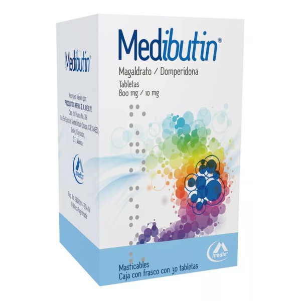 Medix Medibutin 800 Mg/10 Mg Caja Con Frasco Con 30 Tabletas