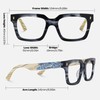 Zeelool Stylish Rectangle Blue Light Blocking Glasses for Men TV