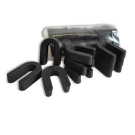 1/2" x 1-1/2" x 2" Black - Plastic Horseshoe Shims - 20 Pack