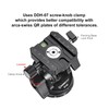 SUNWAYFOTO DT-03R Two-Way Tilting Head for Monopod and Tripod with