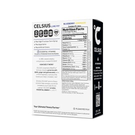 CELSIUS On The Go Blueberry Lemonade, Sugar Free Energy Drink Mix (14 Sticks per Pack)