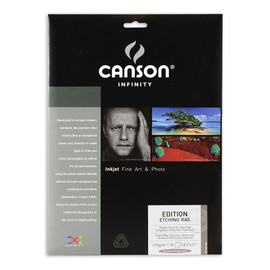 Canson Infinity Edition Etching Rag Fine Art Paper, Acid Free for Printmaking, 8.5 x 11 Inch, Bright White, 10 Sheets