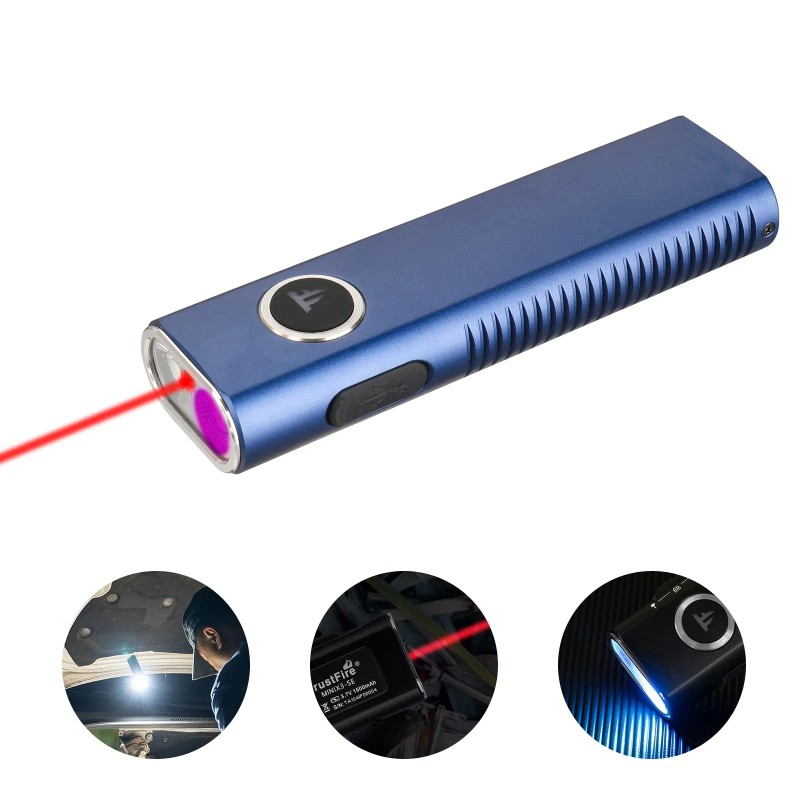 TrustFire X3-SE EDC Rechargeable Flashlight Magnet Torch UV Light ,