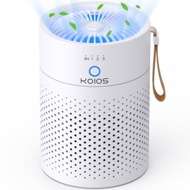KOIOS Home HEPA Filter Air Purifier Desktop Office for Car Allergies Odors Smoke
