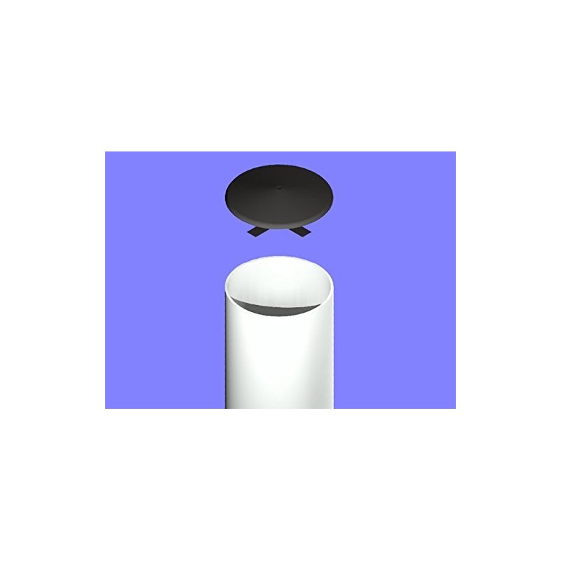 Round Pyramid Black Light Pole Top Caps