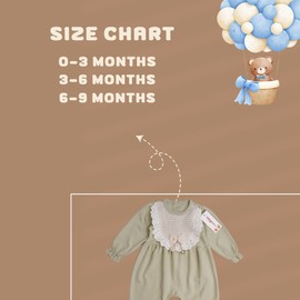 rise&Raba Baby Onesie Clothes |%100 Cotton Baby Girls Onesies with Button and Lace Collar Detail Newborn Baby Onesies | Footed Pajamas for Girls (Green, 3-6 Month)