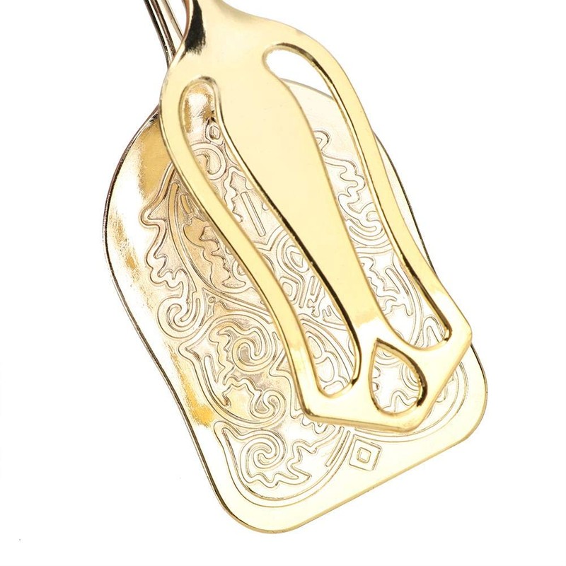 Square Head Retro Zinc Alloy Bread Tongs Buffet Tongs Baking