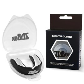 ZLYBox mouthguard Double Color Football Mouth Guard Box for Boxing & Braces - Secure Storage for Men & Sports (Black White)