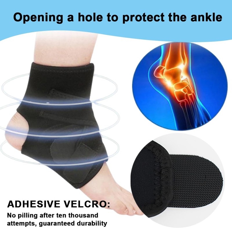 Ankle Brace, Pack of 2 Adjustable Ankle Bandages, Adjustable Ankle