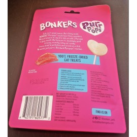 Purrpops Bonkers PurrPops Lip Smackin' 100% Salmon Cat Treat Sticks (4) Pops Per Pack