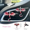 ORIESSE Red Car Accessories 2pcs Bling Dragon Car Air Freshener
