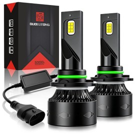 Focos LED 9006 HB4 para Faros Auto, 800% Brillo 40000LM 300W 6000K Luz Blanca Kit de Conversión de Luces Delanteros 9006 LED Alta y Baja con Canbus (2 Unidades)