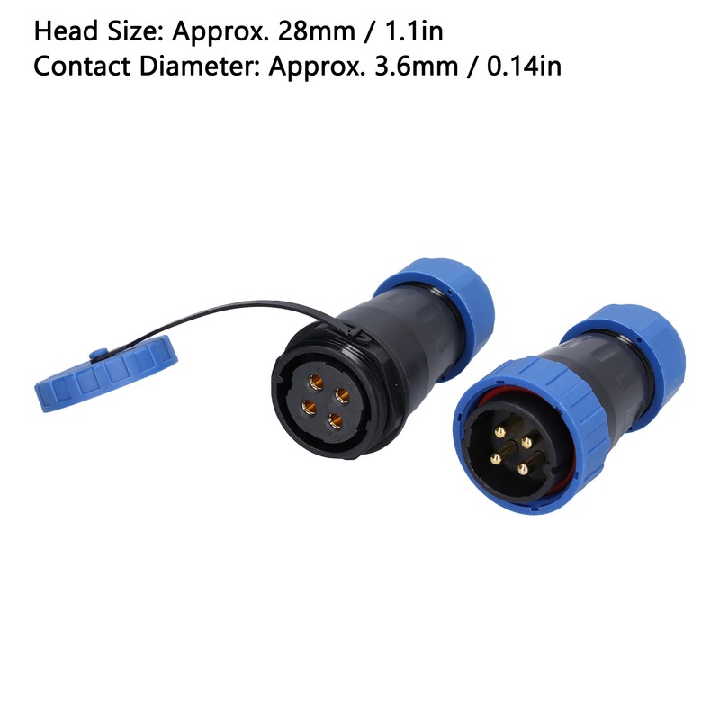Aviation Plug Socket IP68 Waterproof Solderless Male Female Pair Connector