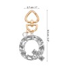 PATIKIL Alphabet Initial Letter Keychain, Cute Heart Crystal Keychains Car