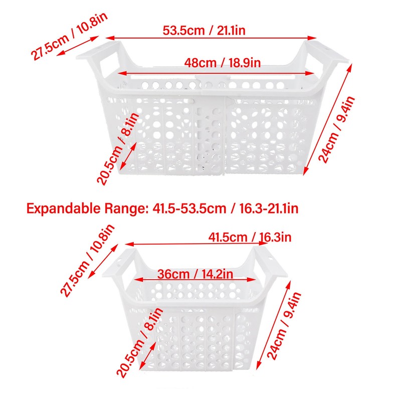 Chest Freezer Basket Deep Freezer Organizer Bin Expandable PP Heavy