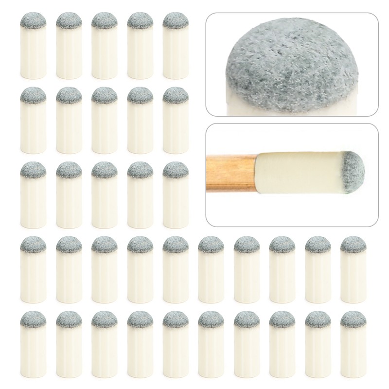 100PCS Slip-on Pool Cue Tips Billiard Cue Ferrules Billiard Cue