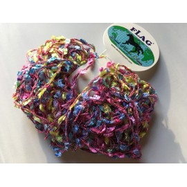 Dark Horse Yarns Flag #402 May Flowers (Blue Lilac Pink Green) Mini Flag 20 Gram