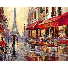 CVPuzzles Rainy Day in Paris, France 504 Piece Jigsaw Puzzle 16" X 20"