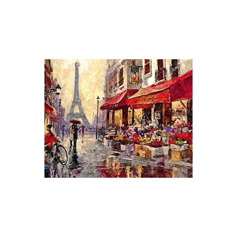CVPuzzles Rainy Day in Paris, France 504 Piece Jigsaw Puzzle