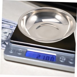 COHEALI 3sets Electronic Scale Trays Stainless Steel Gems Weighting Dish 2pcs*3