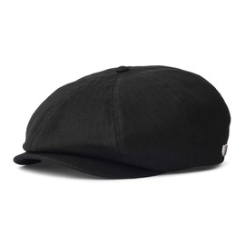 Brixton unisex adult Brood Snap Newsie Cap, Black, Small US
