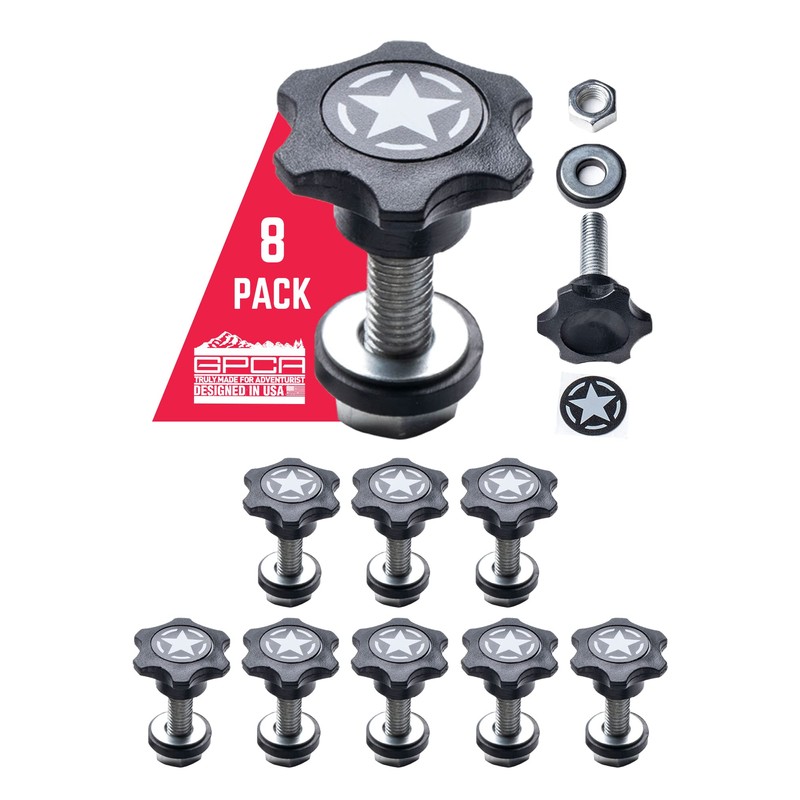 GP Star Thumb Screws, M8 Bolt Set for Easy Bronco